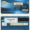 Laos Joint Development Bank (JDB) visa classic card, fully editable template in PSD format