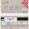 Latvia Citadele bank visa electron card, fully editable template in PSD format