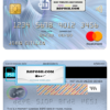 Lebanon BBAC bank mastercard, fully editable template in PSD format