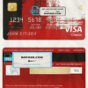 Libya Assaray bank (ATIB) visa classic card, fully editable template in PSD format