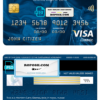 Libya Central bank visa classic card, fully editable template in PSD format
