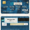 Libya Central bank visa classic card, fully editable template in PSD format