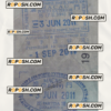 MACAU visa stamp PSD template, with fonts