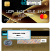 Malaysia Maybank mastercard gold, fully editable template in PSD format