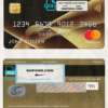 Malaysia Maybank mastercard gold, fully editable template in PSD format