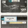 Malaysia Public bank visa signature card, fully editable template in PSD format
