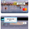 Malta Lombard bank mastercard, fully editable template in PSD format