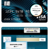 Mexico Citibanamex bank visa signature card, fully editable template in PSD format