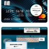 Mexico Citibanamex bank mastercard, fully editable template in PSD format