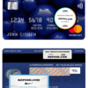 Mexico Inbursa bank mastercard, fully editable template in PSD format