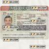 Mexico tourist visa PSD template, completely editable, with fonts