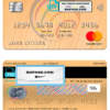 Moldova Procredit bank mastercard, fully editable template in PSD format