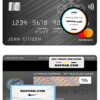 Monaco UBS bank mastercard, fully editable template in PSD format
