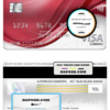 Montenegro Addiko bank visa classic card, fully editable template in PSD format