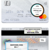 Montenegro Atlasmont bank mastercard, fully editable template in PSD format