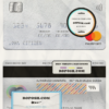 Montenegro Atlasmont bank mastercard, fully editable template in PSD format