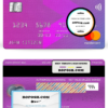 Morocco CIH bank mastercard, fully editable template in PSD format