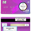 Morocco CIH bank visa classic card, fully editable template in PSD format