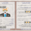 Morocco dog (animal, pet) passport PSD template, fully editable