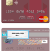 Myanmar Yoma Bank Limited mastercard, fully editable template in PSD format