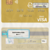 Netherlands ABN AMRO Bank visa debit card template in PSD format
