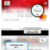 Netherlands Amsterdam Trade bank mastercard, fully editable template in PSD format