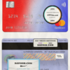 Netherlands NIBC bank mastercard, fully editable template in PSD format