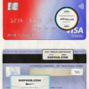 Netherlands NIBC bank visa classic card, fully editable template in PSD format