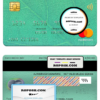 Netherlands Triodos bank mastercard, fully editable template in PSD format