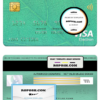 Netherlands Triodos bank visa electron card, fully editable template in PSD format