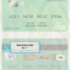 Niger Bank of Africa visa debit card, fully editable template in PSD format