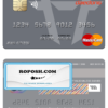 North Korea Daedong Credit Bank mastercard, fully editable template in PSD format