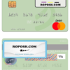 Oman Bank Dhofar mastercard, fully editable template in PSD format