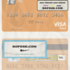 Pakistan Al Baraka Bank visa debit card, fully editable template in PSD format