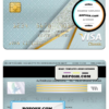 Pakistan Faysal bank visa classic card, fully editable template in PSD format