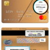 Panama Banco Aliado bank mastercard gold, fully editable template in PSD format