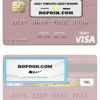 Panama Banco Banistmo visa debit card, fully editable template in PSD format