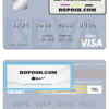 Paraguay Banco BBVA visa credit card template in PSD format