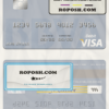 Paraguay Banco BBVA visa credit card template in PSD format