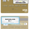 Paraguay Banco Amambay visa debit card template in PSD format, fully editable