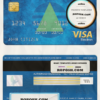 Paraguay Banco Continental S.A.E.C.A. bank visa electron card, fully editable template in PSD format