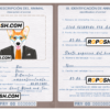 Paraguay dog (animal, pet) passport PSD template, fully editable