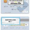 Peru Banco Banex visa debit card template in PSD format, fully editable