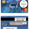 Peru Citibank mastercard, fully editable template in PSD format