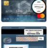 Philippines Rizal Commercial Banking Corporation (RCBC) mastercard, fully editable template in PSD format