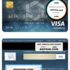 Philippines Rizal Commercial Banking Corporation (RCBC) visa signature card, fully editable template in PSD format