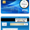 Philippines The United Coconut Planters Bank (UCPB) visa classic card, fully editable template in PSD format