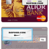 Poland Alior Bank mastercard, fully editable template in PSD format