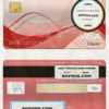 Poland bank Pekao S.A bank visa classic card, fully editable template in PSD format