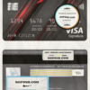 Portugal Banco Popular bank visa signature card, fully editable template in PSD format